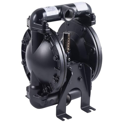 Double Diaphragm Pump Air Operated 1 inch Inlet/Outlet Pneumatic Waste Oil Transfer Pump for Chemical QBY4-25L 35 GPM Dual Diaphram Polypropylene Nitrile Rubber by Stainless Steel Iron 115 PSI - style: 1 INCH PORT