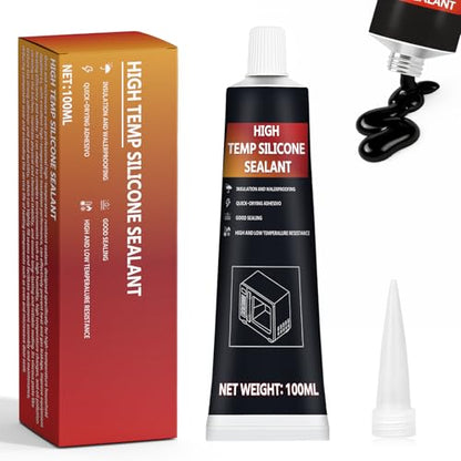 100ml Black Oven Heat Resistant Glue, Fixes Cracks - size: 100ml