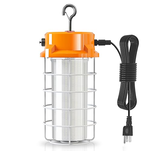 RIUVAO 120W LED Temporary Work Light 18000Lm 5000K Daylight White Portable Hanging Construction Lighting Led High Bay Light for Workshop Mine Job Site Lighting - size: 120W