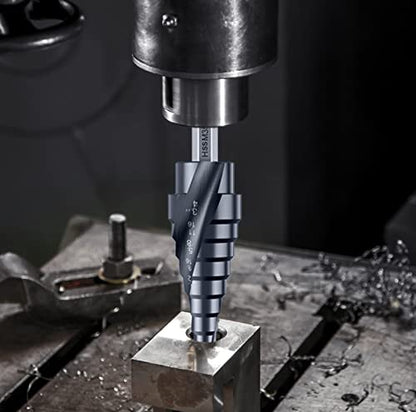 1/4"-3/4" Double Sprial Flute M35 Cobalt Step Drill Bit - size: 1/4"-3/4"(2 Flute)