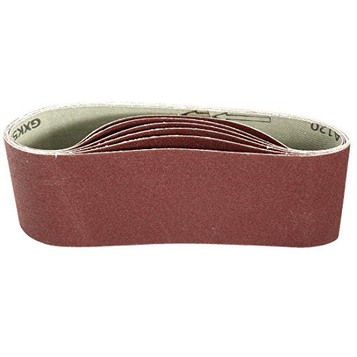 uxcell 4-Inch x 24-Inch Aluminum Oxide Sanding Belt 120 Grits Sandpaper Lapped Joint for Belt Sander 6pcs