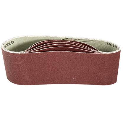 uxcell 4-Inch x 24-Inch Aluminum Oxide Sanding Belt 120 Grits Sandpaper Lapped Joint for Belt Sander 6pcs