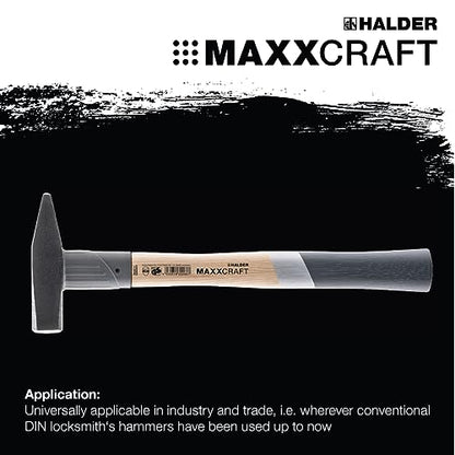 Halder MaxxCraft Cross Peen Hammer 3666.003 – Reduced Rebound, Low Vibration, Patented Rubber Coating, .7 lbs. - size: .7 lbs.
