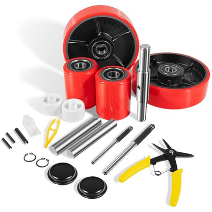 Pallet Jack/Truck Wheels Kit for Most Hand Pallet Jacks- Complete Set!