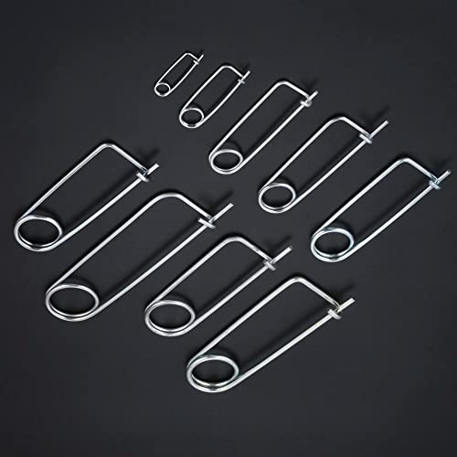 2PCS Steel Brooch Shape Cotter Safety Pins, Spring Pin Quick Lock Brooch Locking Fastener for Farm Lawn Garden Hitch -8Sizes (Size: 6.3*78*35mm 2PCS/Set) - size: Size: 6.3*78*35mm 2PCS/Set