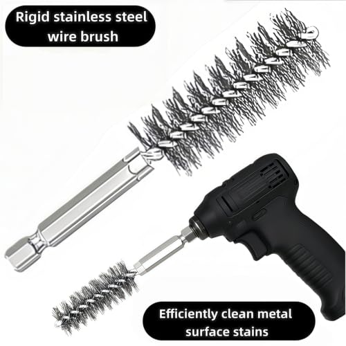 12 Pcs Stainless Steel Bore Brush Set with