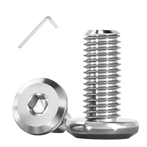 Metuja M8-1.25 x 25mm,20-Pack Silver Flat Head Hex Socket Cap Screw Bolts,304 Stainless Steel,Fully Threaded M8 Bolt,Metric Fasteners for Furniture - size: M8-1.25x25mm