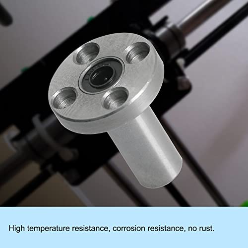 LMF10LUU Linear Ball Bearing Round Flange, ID 10mm, OD 19mm Linear Motion Ball Bearings Sae52100 Carbon Steel, 4 Rows of Steel Balls, Great for CNC, 3D Printer, Linear Rail Guide 2 PCS - size: LMF10LUU