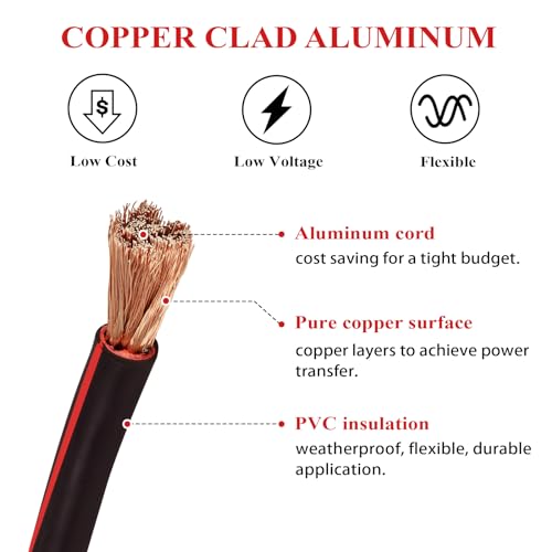 2 Gauge Battery Welding Cable, Black, 2 Feet - color: Black, size: 2 Feet Each w/o Cable Sleeve