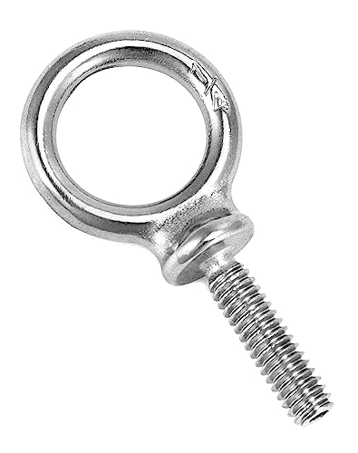QWORK Eye Bolt, 50 Pack 1/4"-20 x 1 Marine Grade Stainless Steel Lifting Ring Threaded Eyebolt Machinery Shoulder Eyebolts - color: 50 Pack, size: 1/4" - 20 x 1"