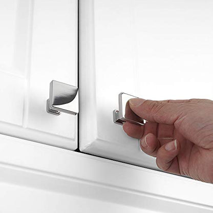 KOOFIZO 30 Pack Polished Chrome Cabinet Knobs, Square Single Hole Pulls K08 - color: Polished Chrome, size: Knob 1 - 30Pcs, style: Modern