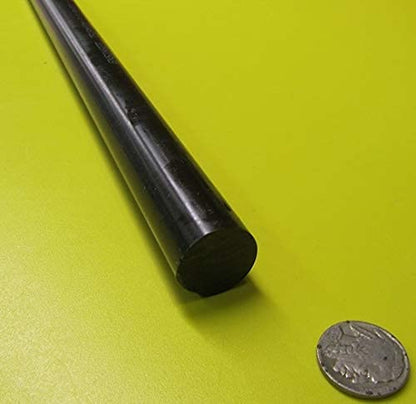 Black Nylon Extruded Round Rod .875" (7/8") x 5 Ft Length 1 pc