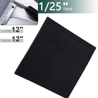Silicone Rubber Sheet for Pipe Insulation,Grade 55A,12 × 12 inch DIY Gasket Material,Suitable for AC Unit,Pipeline, Supports, Seals, Bumpers, Protection,AC Line Insulation (1/25) - size: 1/25