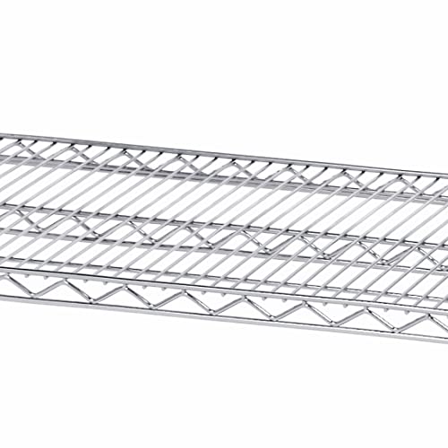 UltraDurable 4-Tier NSF Steel Wire Shelving, 60"W x 24"D x 76"H - color: Steel, size: 4-Tier Shelving, 60" W x 24" D