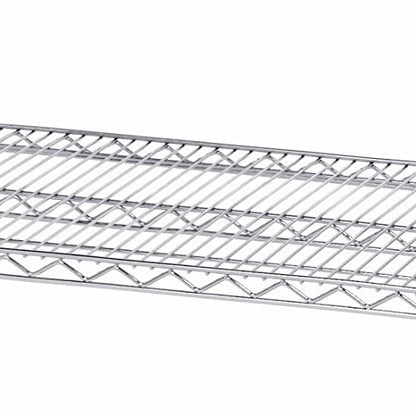 UltraDurable 4-Tier NSF Steel Wire Shelving, 60"W x 24"D x 76"H - color: Steel, size: 4-Tier Shelving, 60" W x 24" D