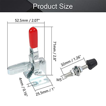 Utoolmart Hand Tool Vertical Toggle Clamp GH-101-A Quick Release Clamp 50kg Holding Capacity Adjustable Toggle Clamp 5 Pcs - size: GH-101-A 5pcs