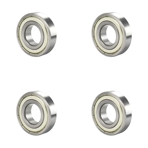 6204ZZ 4 PCS Deep Groove Ball Bearing 20×47×14mm Double Metal Shielded Ball Bearing Chrome Steel P0 Z2 Bearing for Industrial Machine,Power Tools and Mechanical Equipment - size: 6204ZZ Size 20×47×14mm