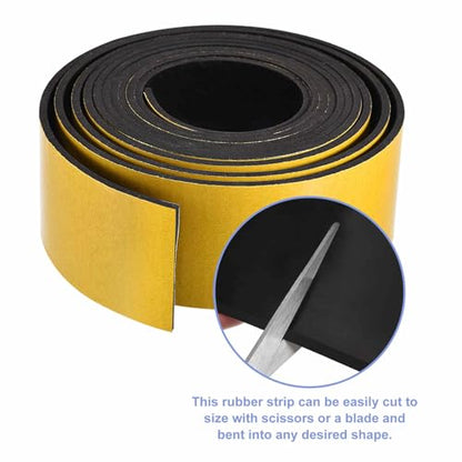 MECCANIXITY Adhesive Neoprene Rubber Strips Sheet 2"x118"x 0.12"(W L THK) - color: Yellow, size: 2" x 118" x 0.12"
