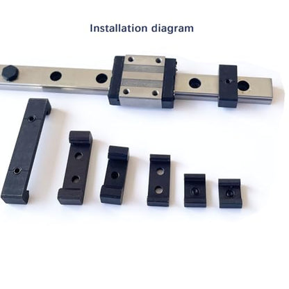 2Pcs Positioning Block Stopper for MGN15 Linear Rail, Stop MGN15 H or C Bearing Slider Block Out Off Mini Miniature Linear Sliding Guide Rail, with 1pcs M2 Hexagonal Wrench Handle to Lock The Stops - size: for MGN15