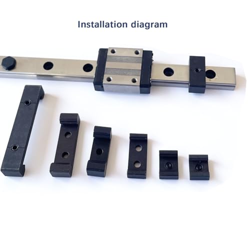 2Pcs Positioning Block Stopper for MGN9 Linear Rail, Stop MGN9 H or C Bearing Slider Block Out Off Mini Miniature Linear Sliding Guide Rail, with 1pcs M2 Hexagonal Wrench Handle to Lock The Stops - size: for MGN9