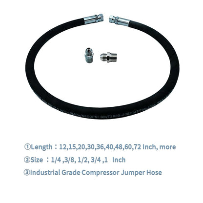 Industrial grade Hydraulic Hose 3/8" NPT Male x 84" Length,High Pressure Hose With Both Sides 360°Swivel Fittings,5800 PSI&250°F High Temp & Pressure Resistance for Hydraulic Systems - size: HY-84L-3/8 NPT