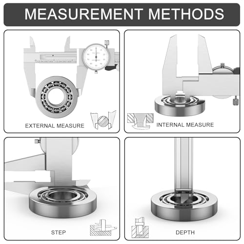 HDLNKAK Dial Caliper Shockproof with Watch 0-6" Range - color: White