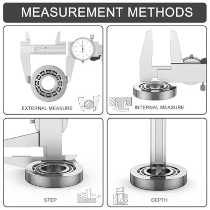 HDLNKAK Dial Caliper Shockproof with Watch 0-9" Range - color: Silver