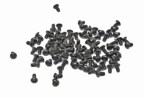 iexcell 100 Pcs #4-40 x 3/16" Alloy Steel 10.9 Grade Hex Socket Button Head Cap Screws Bolts Kit, Black Oxide Finish - size: #4-40 x 3/16"