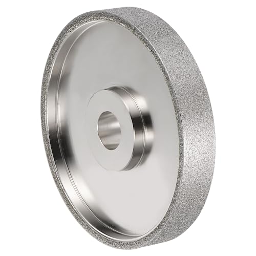 HARFINGTON Diamond Lapidary Wheel 6 Inch x 1 Inch Arbor Hole 80 Grit Grinding Wheels for Stone, Marble, Glass, Ceramics, Crystal, Carbide, Steel - size: 80 Grits