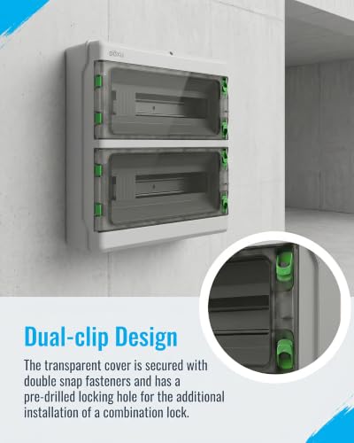 Circuit Breaker Box, IP66 Distribution Protection Box (HA-36 Way-H) - size: HA-36 - 15.8x15.3x5.1 INCH