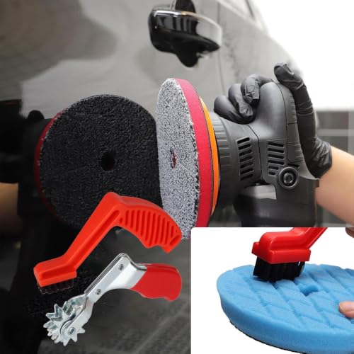 Polishing and Buffing Pad Cleaning Spur Tool and Foam Pad Brush