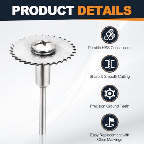 Cutting Wheel Set 2Pcs 1.26" 32mm Diameter HSS Circular Saw Blades - color: Silver, size: 1.26"(32mm) Diameter, 0.13"(3.2mm) Round Shank