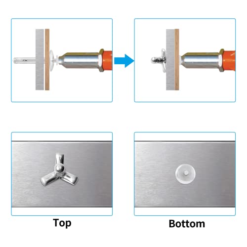 Jiozermi Aluminum Tri-Fold Rivets, 5/32" x 1", Silver - color: Silver, size: 5/32" x 1"