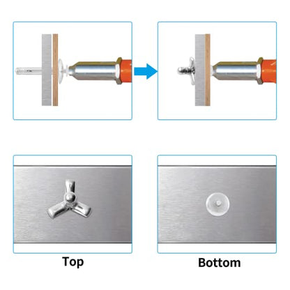 Jiozermi Aluminum Tri-Fold Rivets, 5/32" x 1", Silver - color: Silver, size: 5/32" x 1"
