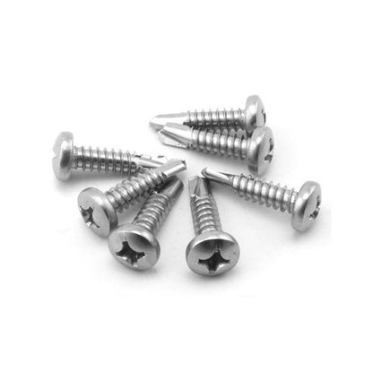 #10 x 1-3/4" (50 Pack) Stainless Steel Pan Head Self Tapping Screws Phillips Head Self Drilling Screws Sheet Metal Screws, 410 Stainless Steel - size: #10 x 1-3/4''