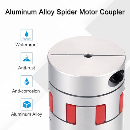 MECCANIXITY Aluminum Shaft Coupling Shaft Coupler 6mm to 19mm Flexible Spider Coupling L50mm x D40mm Coupler Jaw Spider Shaft Joint Connector for 3D Printers DIY CNC Router Milling Machine - size: 6mm to 19mm