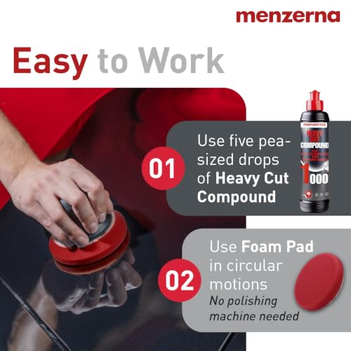 menzerna Deep Scratch Remover Kit I Car polishing Set for Vehicles - color: 8oz
