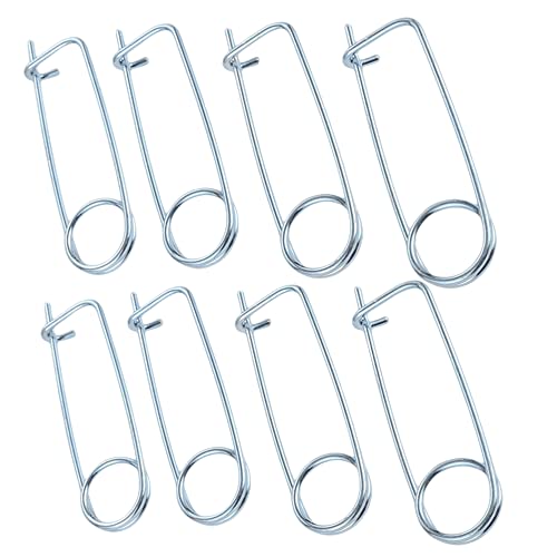 8PCS Steel Brooch Shape Cotter Safety Pins, Spring Pin Quick Lock Brooch Locking Fastener for Farm Lawn Garden Hitch -6Sizes (Size: 2*45*16mm 8PCS/Set) - size: Size: 2*45*16mm 8PCS/Set