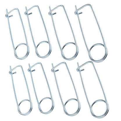 8PCS Steel Brooch Shape Cotter Safety Pins, Spring Pin Quick Lock Brooch Locking Fastener for Farm Lawn Garden Hitch -6Sizes (Size: 2*45*16mm 8PCS/Set) - size: Size: 2*45*16mm 8PCS/Set