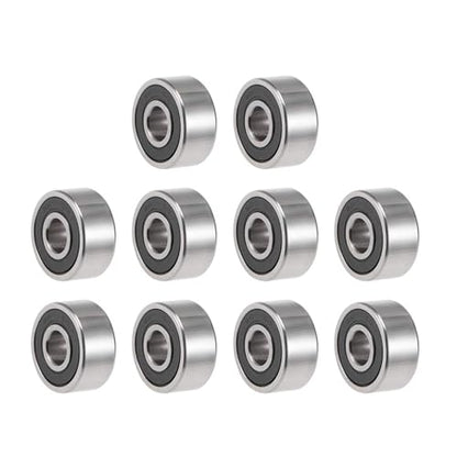 TOP-VIGOR 10Pcs 1602-2RS Deep Groove Ball Bearings, Z2 1/4 Inch x 11/16 Inch x 5/16 Inch Double Sealed Industrial Bearings, Chrome Steel Skateboard Bearings for Electrical Instrument Equipment - size: 1602-2RS, 1/4″x11/16″x5/16″