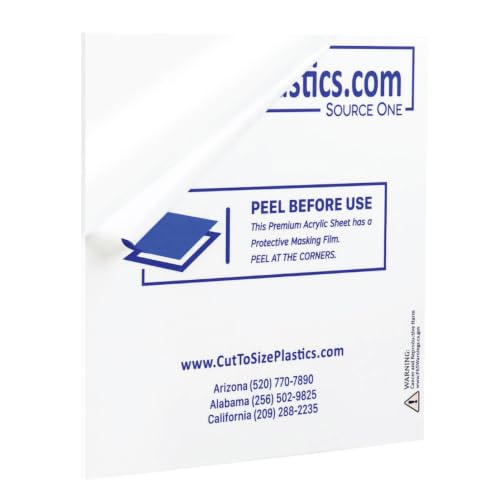 Premium 1/4 Clear Acrylic PlexiGlass Sheet (Custom) - size: Custom