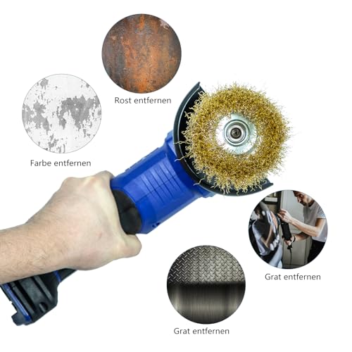 SALI 2 Pack Wire Cup Brush, 3 Inch Coarse Crimped Cup Brush for Grinders, with 5/8-11 Inch Arbor for Heavy Cleaning Rust, Stripping and Abrasive, for Angle Grinder - style: Coarse Crimped Wire