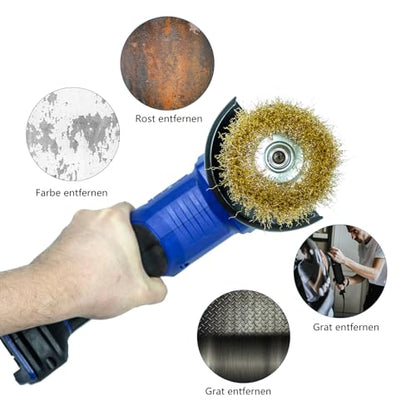 SALI 2 Pack Wire Cup Brush, 3 Inch Coarse Crimped Cup Brush for Grinders, with 5/8-11 Inch Arbor for Heavy Cleaning Rust, Stripping and Abrasive, for Angle Grinder - style: Coarse Crimped Wire