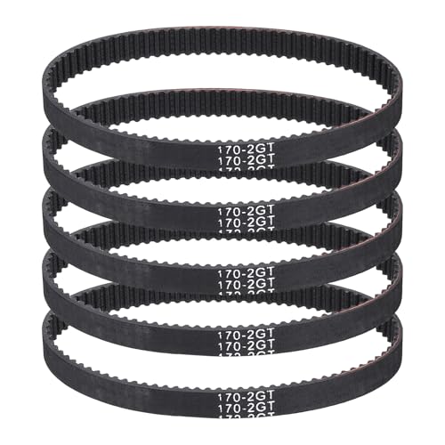 MECCANIXITY 5Pcs 170mm GT-2 Timing Belt 6mm Width 2mm Pitch Closed Loop - size: 170mm