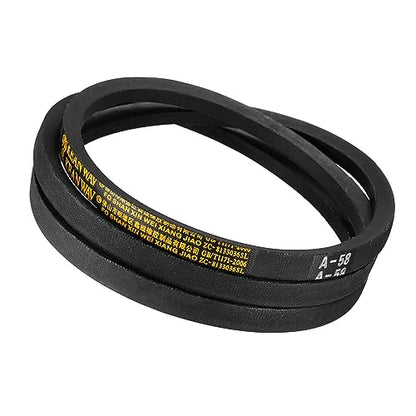 A-58 Drive V-Belt - [58-inch Inside Circumference] A-Section Rubber Drive Belt Wrapped for Transmission Use - size: A-58