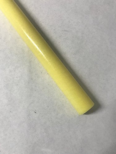 Nylon 6/6 Plastic Round Rod 1" Diameter, 12" Length - Yellow Color