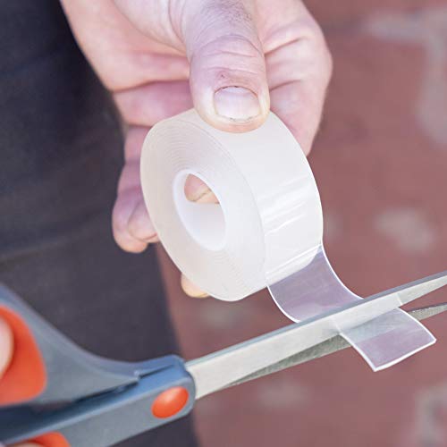 T-REX Waterproof Mounting Tape, 1 in x 60 in, Clear, 1 Roll - size: 25mm x 1.5m