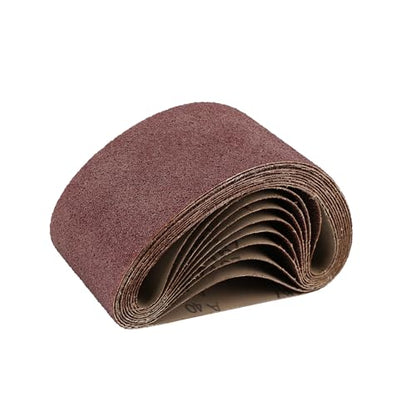 3 x 18 Inch Sanding Belts 40 Grit Aluminum Oxide Sanding Belt Sandpaper for Portable Belt Sander 10 Pcs Durable Material