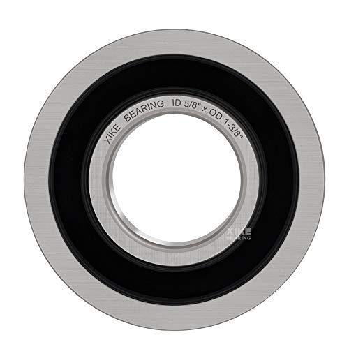 XiKe 4 Pack Flanged Ball Bearings 5/8" x 1-3/8" x 1/2". Be Applicable Lawn Mower, Wheelbarrows, Carts & Hand Trucks Wheel Hub. Replacement for JD AM118315, AM35443, Stens 215-038, 215-061 Etc. - size: ID 5/8" x OD 1-3/8"