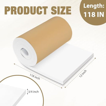 LSGCQ Sponge Neoprene Foam Padding Self Adhesive Foam Sheets, White - color: White, size: 12" Wide x 3/4" Thick x 118" Long